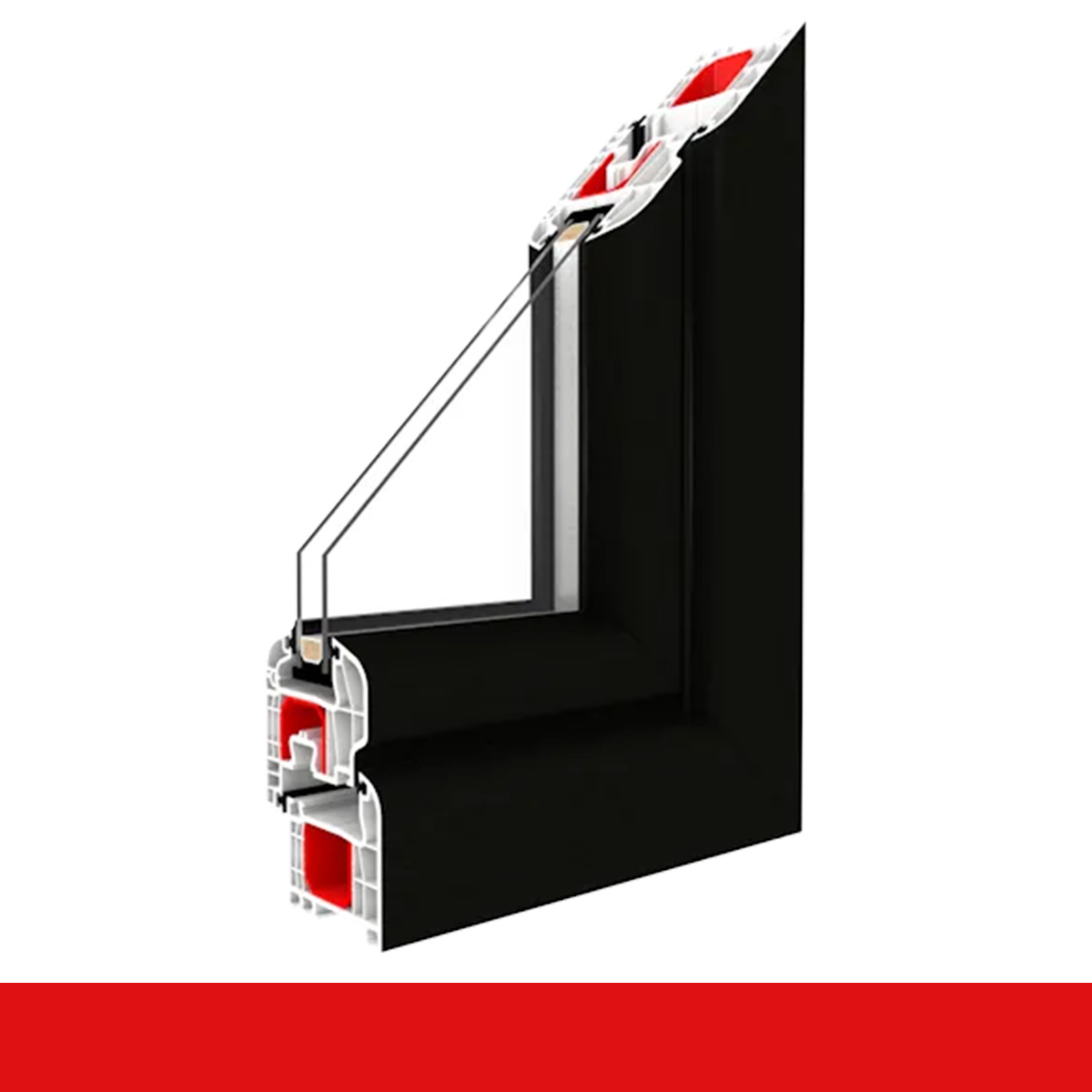 Kunststofffenster Badfenster Ornament Milchglas Schwarzbraun
