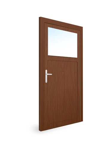 Fenstermaxx24 Österreich, Online Fenster Konfigurator, Nebentür aus Holz, weißer Hintergrund