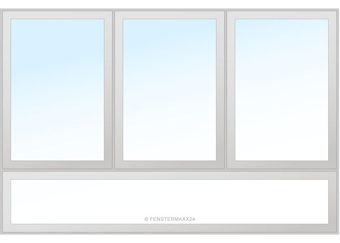 Fenstermaxx24 – typ dreiflueglig unterlicht einteilung