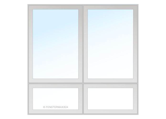 Aluplast PVC-ALU Fenster 1800 x 1900 (Gesamt mit Zusätzen: B 1800 x H 2430 ) Innen: Anthrazitgrau (AP 40) Aussen: RAL 7016 (Anthrazitgrau)